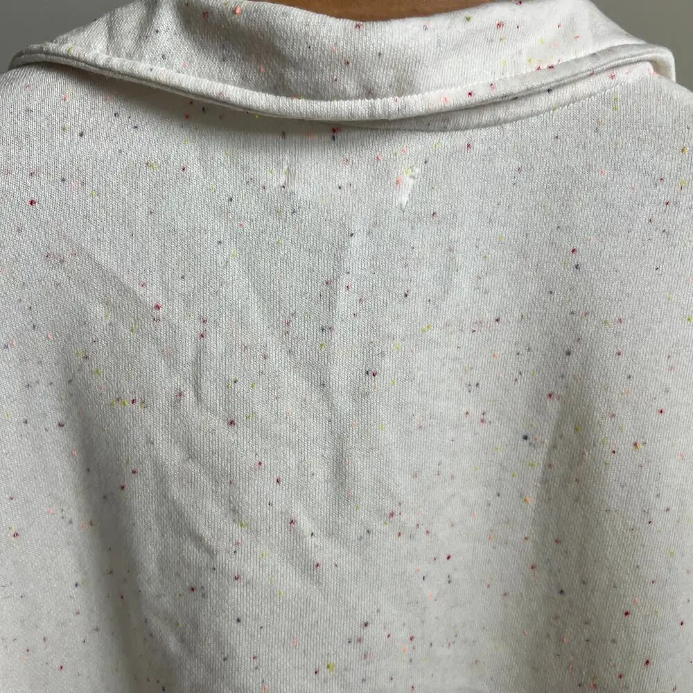 Colsie Women's Cream Lounge Long Sleeve Collared Sweatshirt - Size Small - NWT